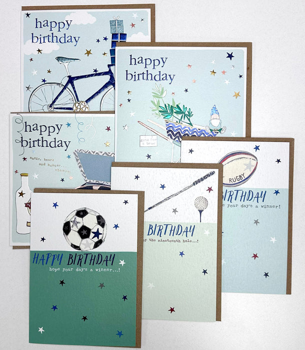 6 Cards Male Birthday Bundle
